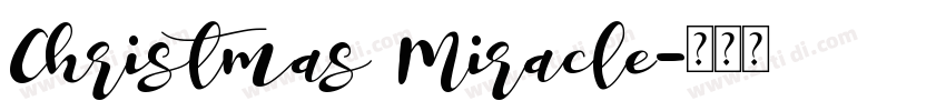 Christmas Miracle字体转换